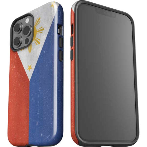 Philippines Flag Distressed iPhone 15 Pro Max Impact Case